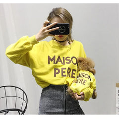 Embroidered Terry Cotton Sweater for Dog Owners