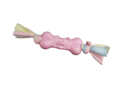 TPR Dog Bone Cotton Cloth Strips for Teeth Relief