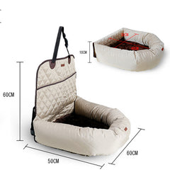 Multifunctional Pet Car Bed with Cushion