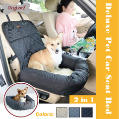 Multifunctional Pet Car Bed with Cushion